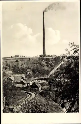 Ak Halsbrücke in Sachsen, Blick auf Schornstein, Hohe Esse