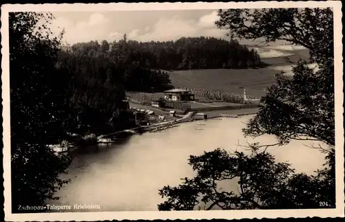 Ak Kriebstein Sachsen, Zschopau Talsperre