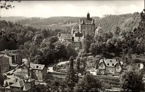 Ak Kriebstein in Sachsen, Burg Kriebstein, Ortsansicht