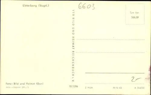 Ak Elsterberg im Vogtland, Panorama
