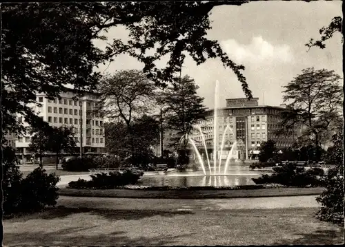 Ak Köln am Rhein, Friedrich-Ebert-Platz, Fontäne