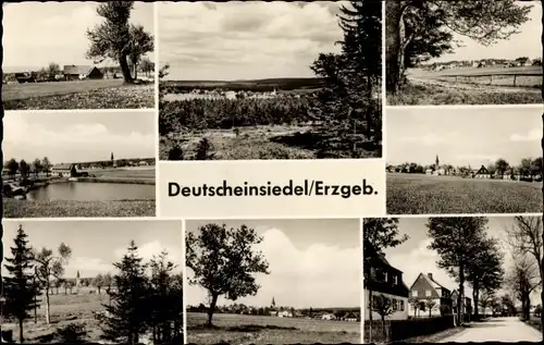 Ak Deutscheinsiedel Deutschneudorf im Erzgebirge, Panorama, Teilansichten