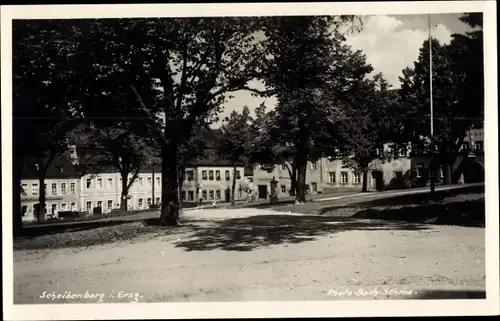 Foto Ak Scheibenberg im Erzgebirge, Markt