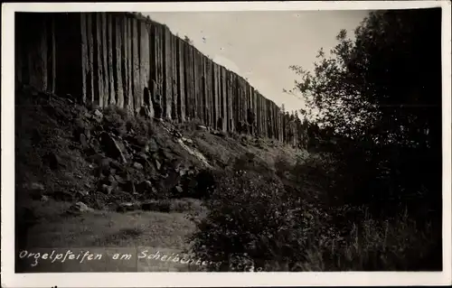 Foto Ak Scheibenberg im Erzgebirge, Orgelpfeifen