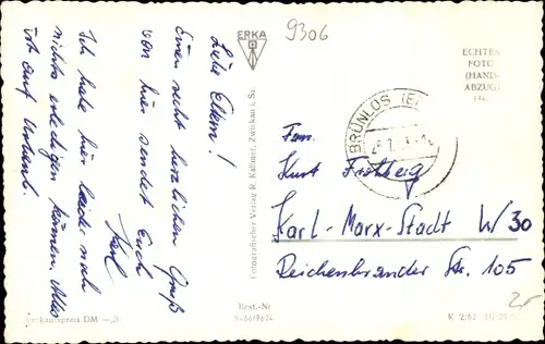 Ak Elterlein im Erzgebirge, Kirche, Rathaus, Panorama