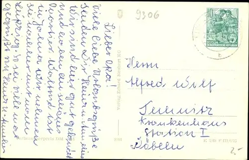 Ak Elterlein im Erzgebirge, Gesamtansicht, Straßenpartie