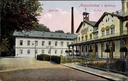 Ak Liegau Augustusbad Radeberg in Sachsen, Kurhaus, Badehaus