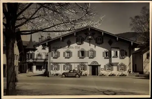 Foto Ak Oberammergau Oberbayern, Hotel und Gasthof Alte Post