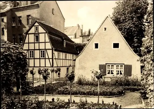Ak Gohlis Leipzig in Sachsen, Schillerhaus, Ansicht vom Bauerngarten