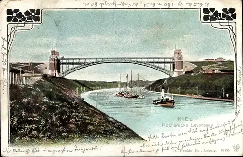 Ak Kiel Schleswig Holstein, Hochbrücke Levensau