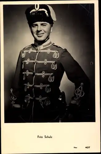 Ak Schauspieler Fritz Schulz, Portrait in Uniform