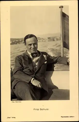 Ak Schauspieler Fritz Schulz, Portrait