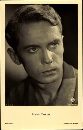 Ak Schauspieler Heinz Welzel, Portrait
