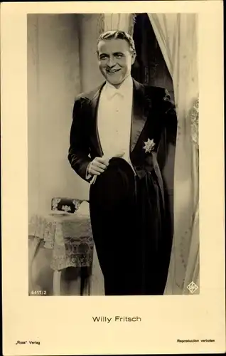 Ak Schauspieler Willy Fritsch, Ross Verlag 6417 2