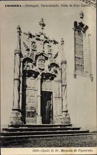 Ak Coimbra Portugal, Universidade, Porta da Real Capella