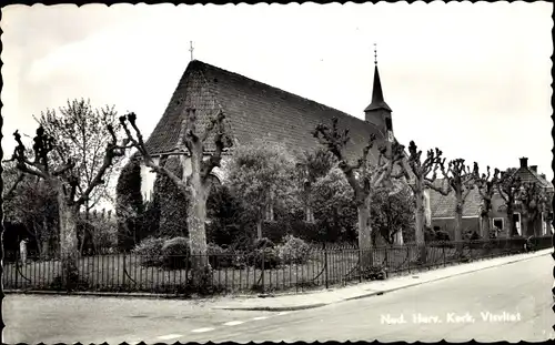 Ak Visvliet Groningen, Ned. Herv. Kerk