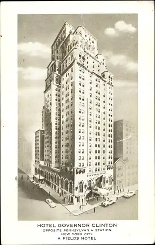 Ak New York City USA, Hotel Governor Clinton, Opposite Pennsylvania Station