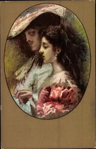 Künstler Ak Cremona, T., Silenzio Amoroso, Traurige Frau mit Mann