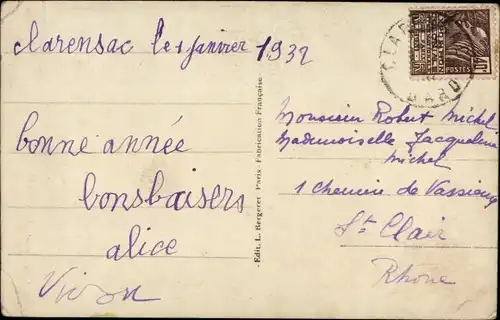 Ak Glückwunsch Neujahr, Bonne Année, Kinder am Telefon