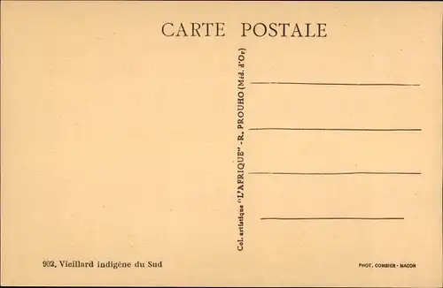 Ak Maghreb, Vieillard indigène du Sud, Alter Mann, Weißer Bart