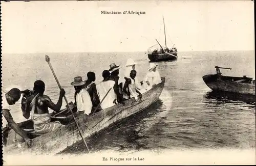 Ak Missions d'Afrique, En Pirogue sur le Lac