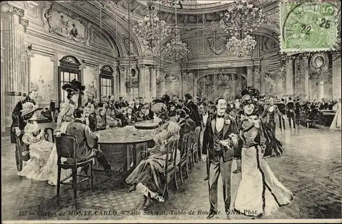 Ak Monte Carlo Monaco, Casino, Salle Schmitt, Table de Roulette