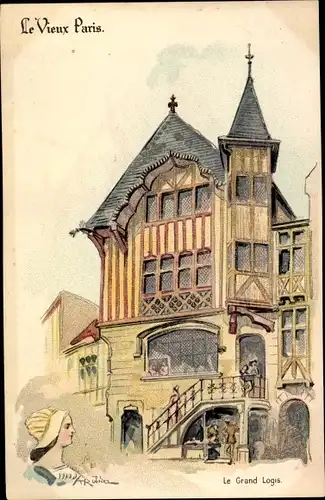 Künstler Litho Robida, Albert, Paris, le Grand Logis