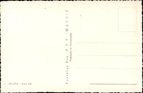 Ak Madrid Spanien, Gran Via