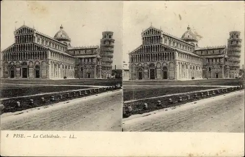 Stereo Ak Pisa Toscana, La Tour Penchée, Cathedrale