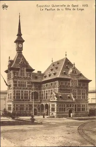 Ak Gand Gent Ostflandern, Le Pavillon de la Ville de Liége