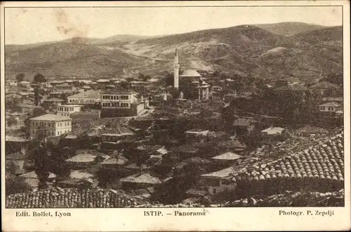 Ak Istip Štip Mazedonien, Panorama vom Ort, Moschee
