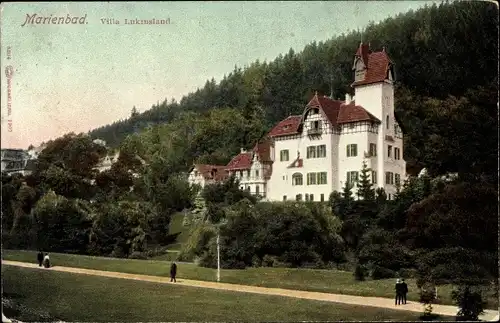 Ak Marienbad, Blick auf Villa Lukinsland