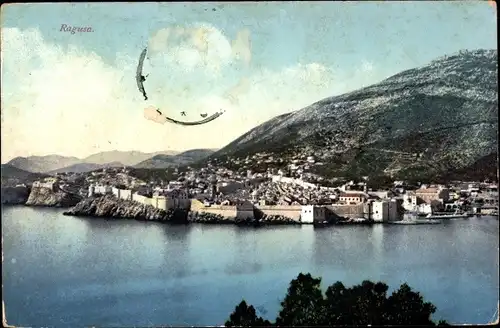 Ak Ragusa Dubrovnik Kroatien, Totalansicht