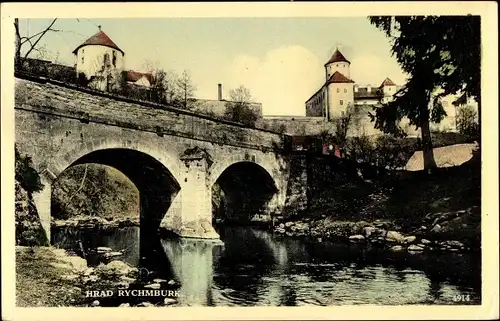 Ak Předhradí Rychmburk Region Pardubice, Hrad Rychmburk