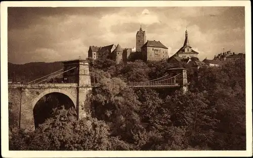 Ak Elbogen Egerland Region Karlsbad, Schloss, Brücke