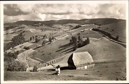 Ak Rumänien, Ansicht aus dem Siebenbürgischen Erzgebirge