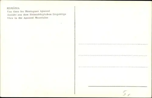 Ak Rumänien, Ansicht aus dem Siebenbürgischen Erzgebirge