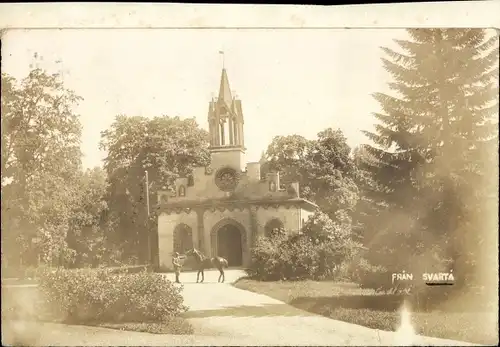 Foto Ak Svartå Schweden, Fran Svarta, Park