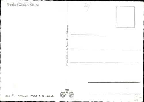 Ak Kloten Kt Zürich Schweiz, Flughof, Passagierflugzeuge