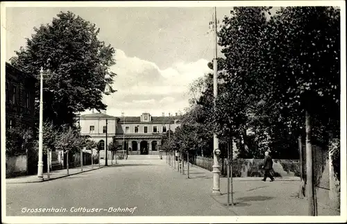 Ak Großenhain Sachsen, Cottbuser Bahnhof