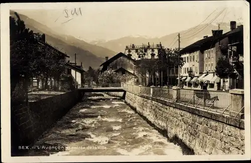 Ak Bex Kanton Waadt, L'Avancon et entrée de la Ville