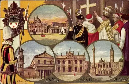 Künstler Ak Annibali, Vatikan, Papst Pius XI., Achille Ambrogio Damiano Ratti