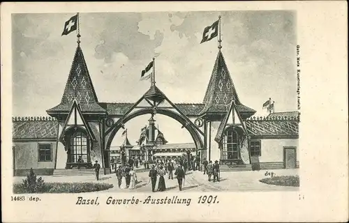 Ak Bâle Basel Stadt Schweiz, Gewerbeausstellung 1901