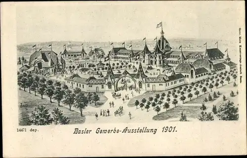 Ak Basel Bâle Stadt Schweiz, Gewerbeausstellung 1901