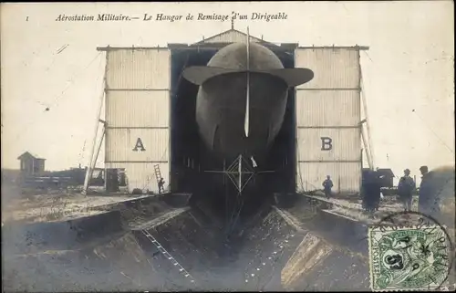 Ak Aerostation Militaire, le Hangar de Remisage d'un Dirigeable, Luftschiff