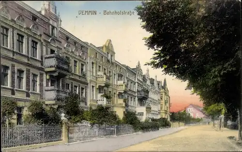 Ak Demmin in Vorpommern, Bahnhofstraße