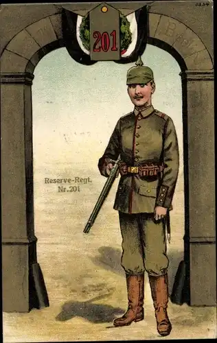 Regiment Ak Reserve Regiment Nr. 201, Soldat in Uniform