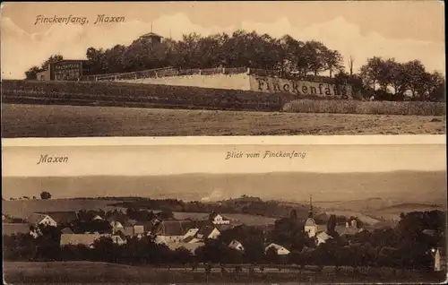 Ak Maxen Müglitztal in Sachsen, Berg Finckenfang, Panorama