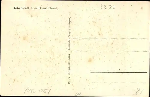 Ak Lebenstedt Salzgitter in Niedersachsen, Kirche, Denkmal, Fleischerei Kallbrei, Villa, Dorfstraße