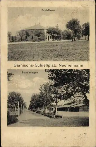 Ak Neufreimann München, Garnisons Schießplatz, Schießhaus, Standanlagen